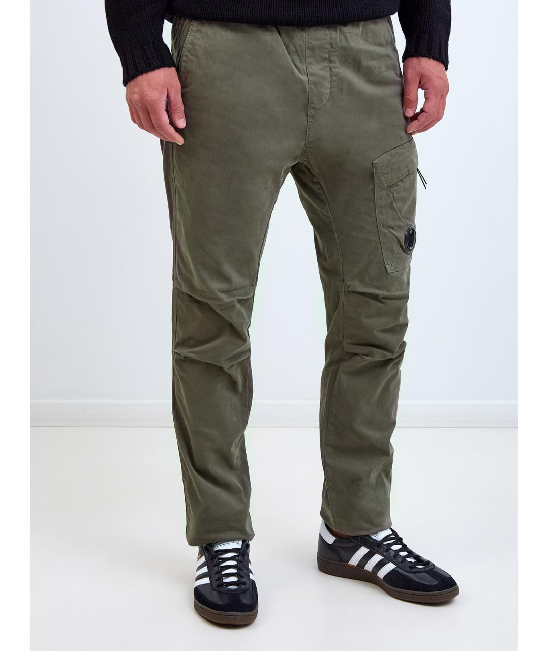 CP COMPANY Зеленые хлопковые повседневные брюки, фото 3