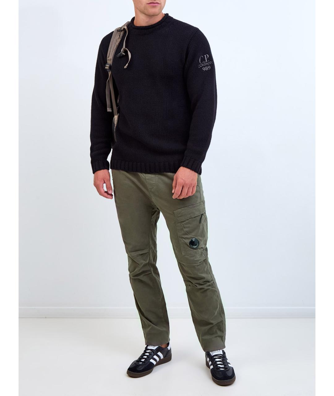 CP COMPANY Зеленые хлопковые повседневные брюки, фото 2