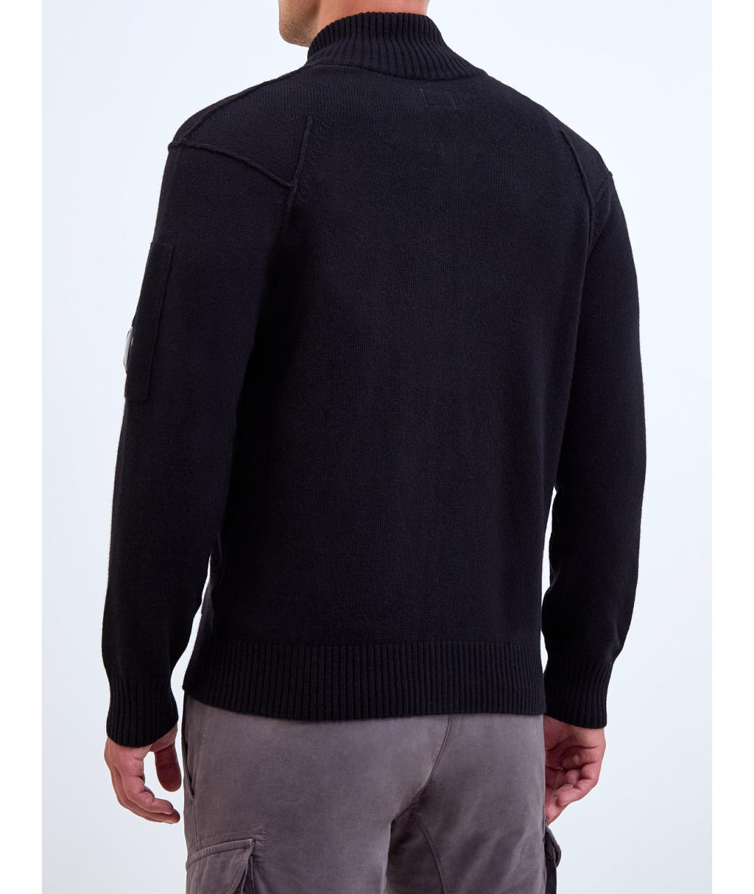 CP COMPANY Черный шерстяной кардиган, фото 4