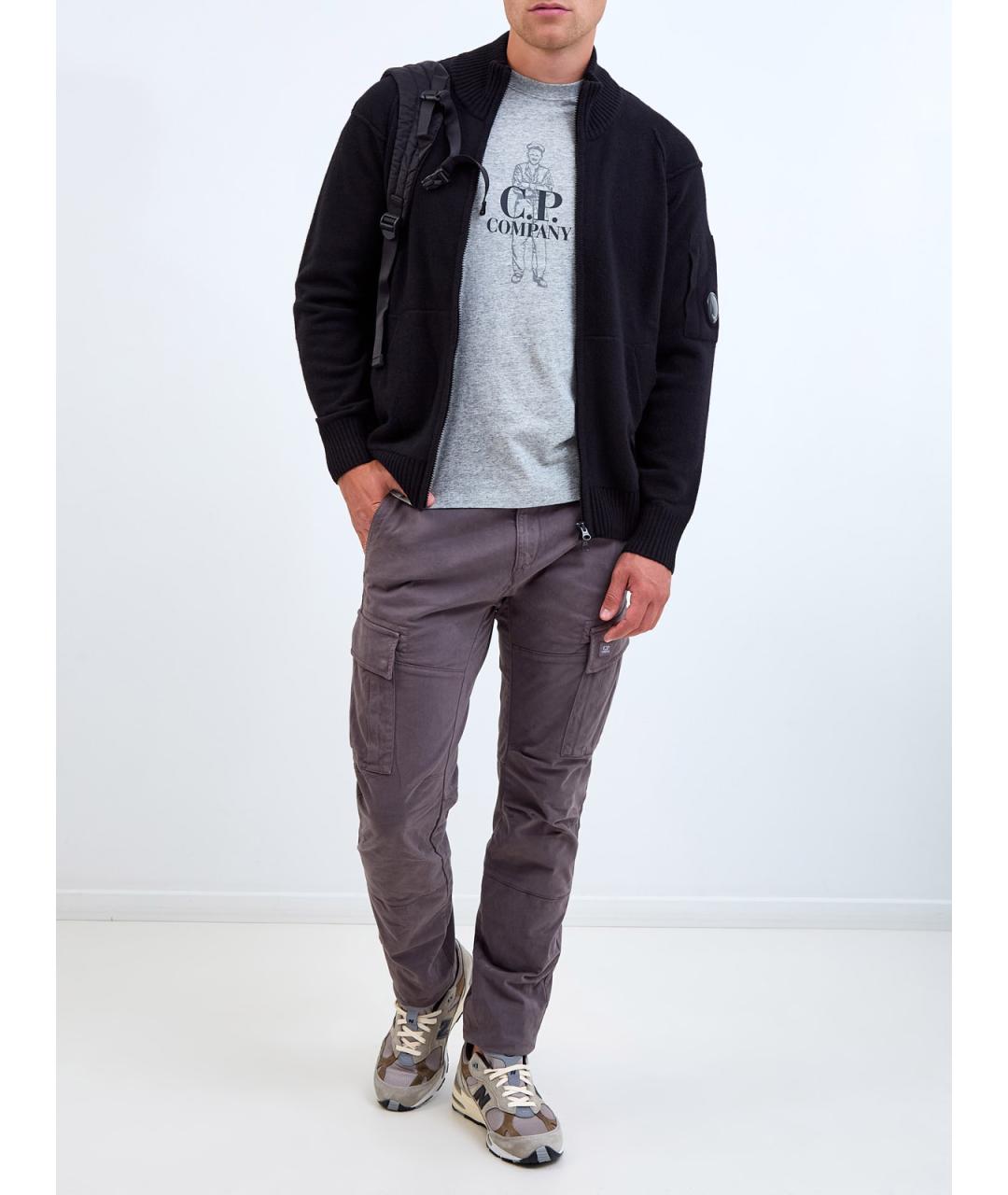 CP COMPANY Черный шерстяной кардиган, фото 2