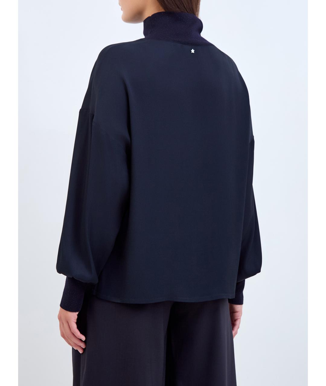 LORENA ANTONIAZZI Синяя ацетатная блузы, фото 4