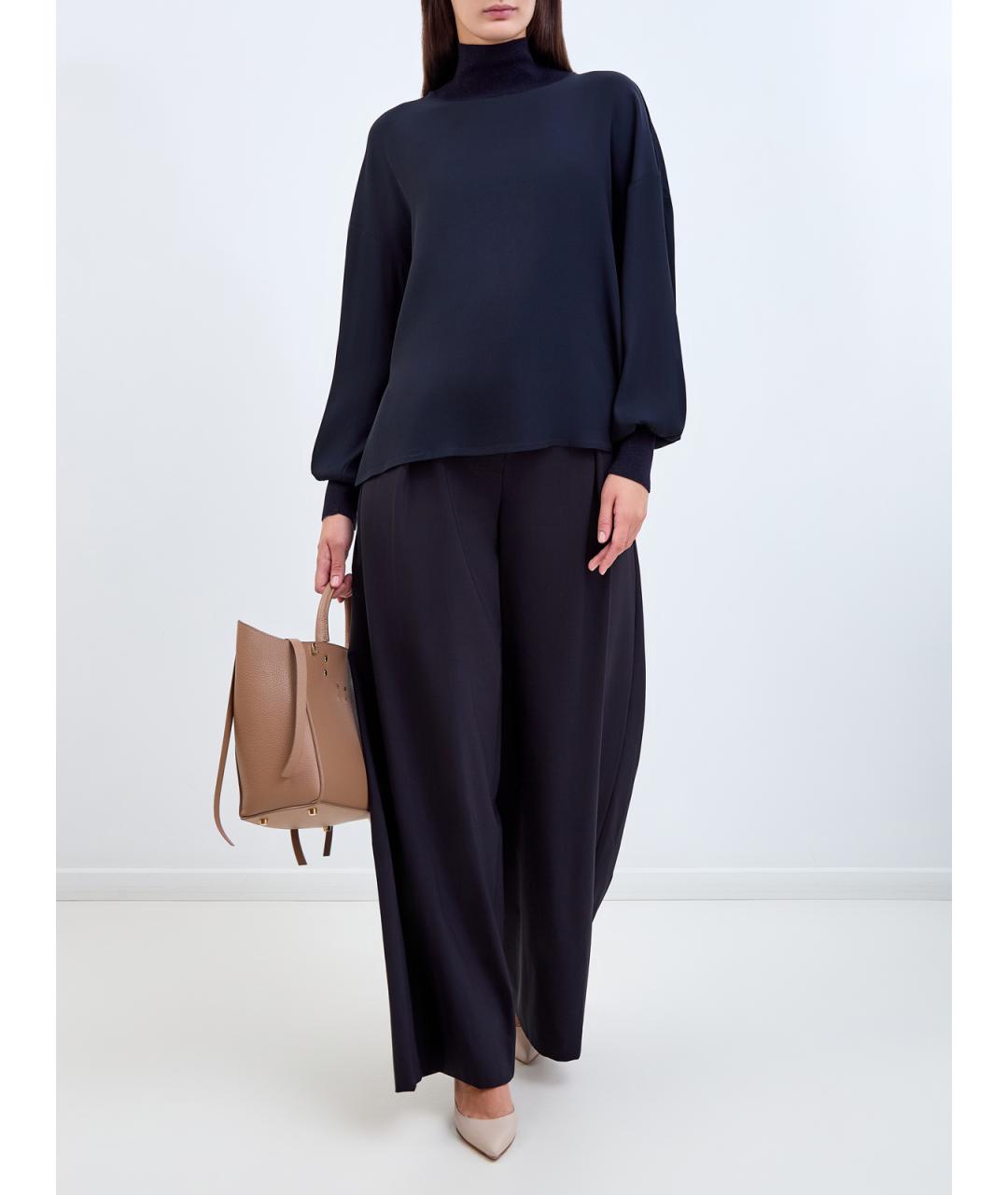 LORENA ANTONIAZZI Синяя ацетатная блузы, фото 2