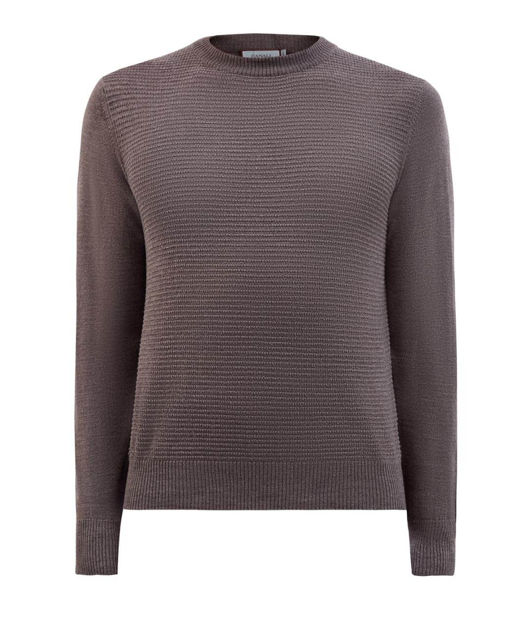 CANALI Коричневый шерстяной джемпер / свитер, фото 1