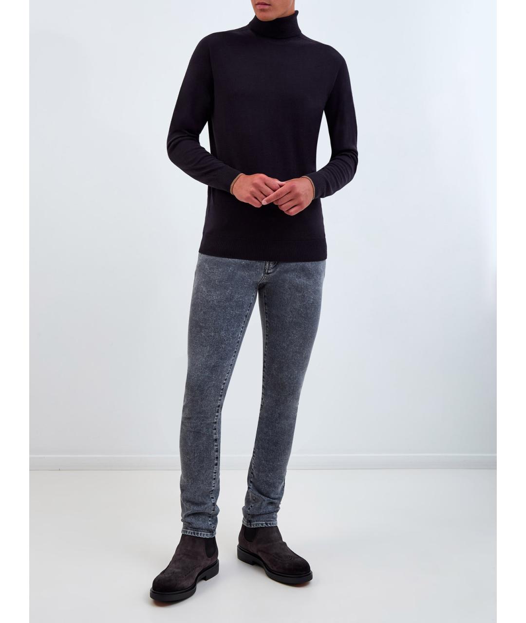 PESERICO Черная шерстяная водолазка, фото 2