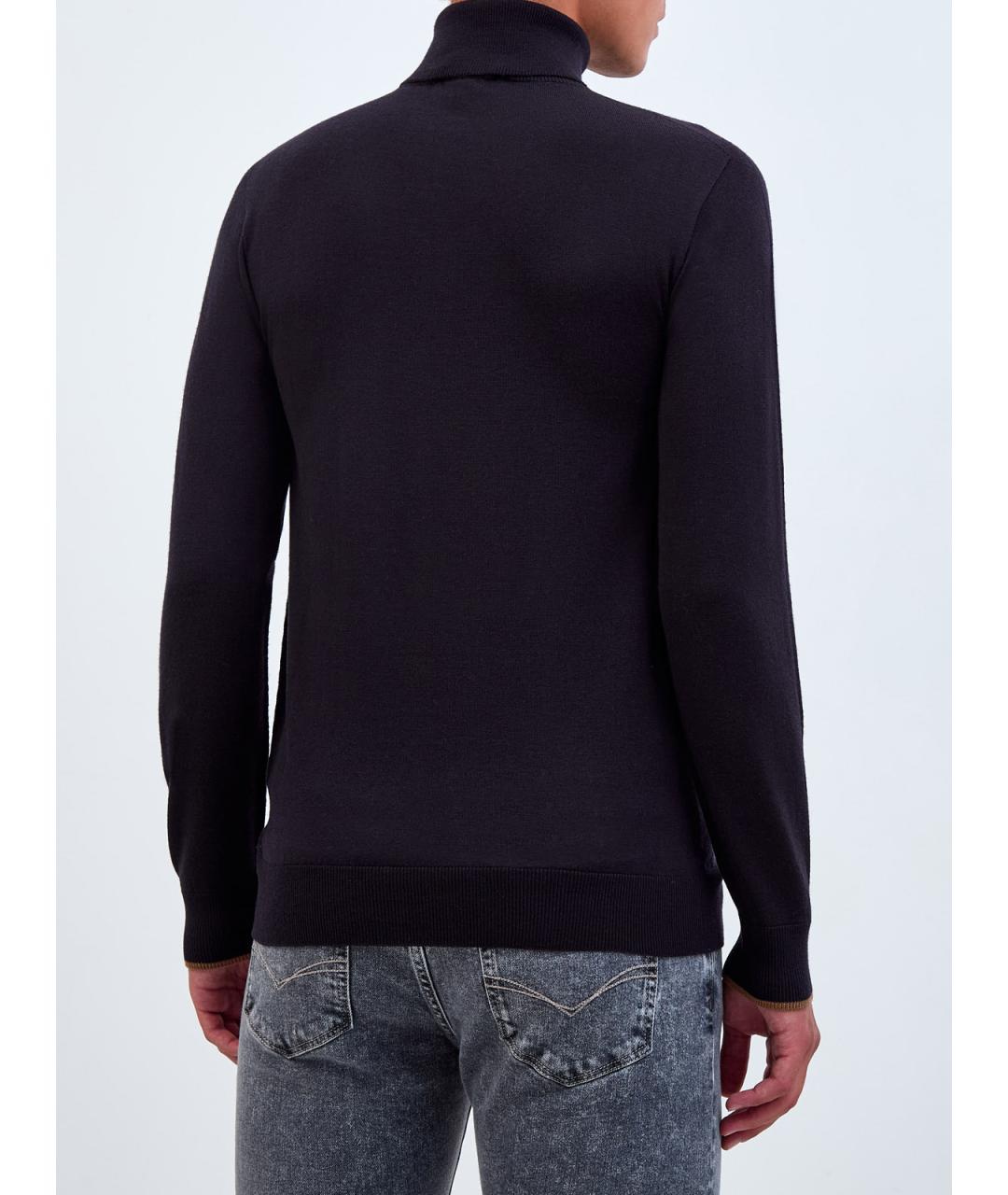 PESERICO Черная шерстяная водолазка, фото 4