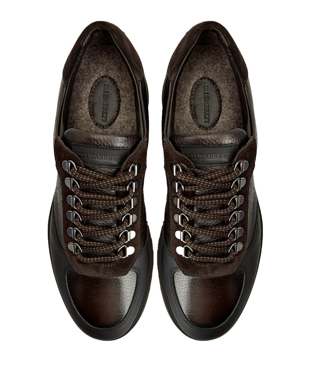 BARRETT Коричневые кожаные низкие кроссовки / кеды, фото 6