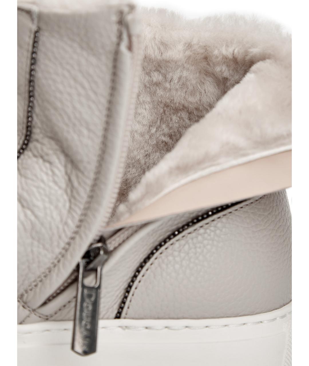 DOUCAL'S Серые кожаные кеды, фото 6