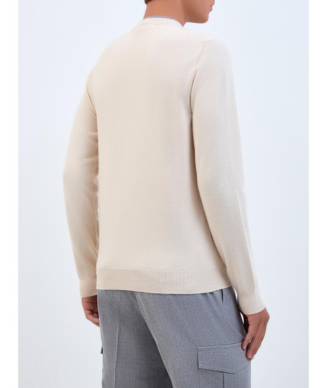 PESERICO Бежевый шерстяной джемпер / свитер, фото 4