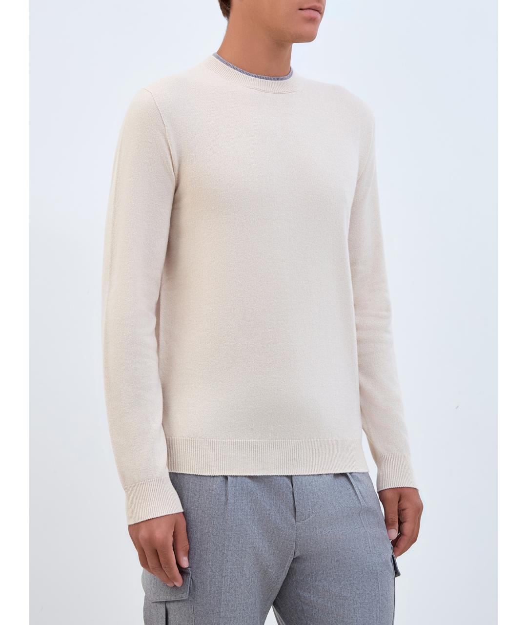 PESERICO Бежевый шерстяной джемпер / свитер, фото 3