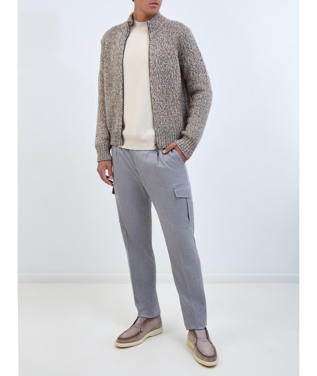 PESERICO Бежевый шерстяной джемпер / свитер, фото 2