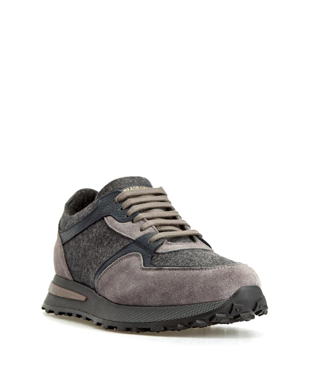 BARRETT Серые текстильные низкие кроссовки / кеды, фото 3