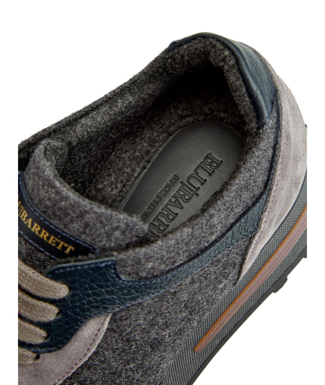 BARRETT Серые текстильные низкие кроссовки / кеды, фото 7