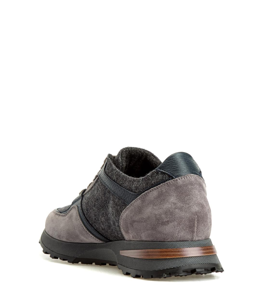 BARRETT Серые текстильные низкие кроссовки / кеды, фото 4