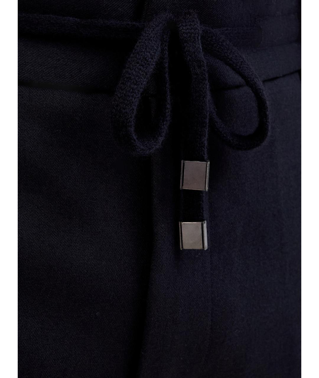 PESERICO Синие шерстяные повседневные брюки, фото 5