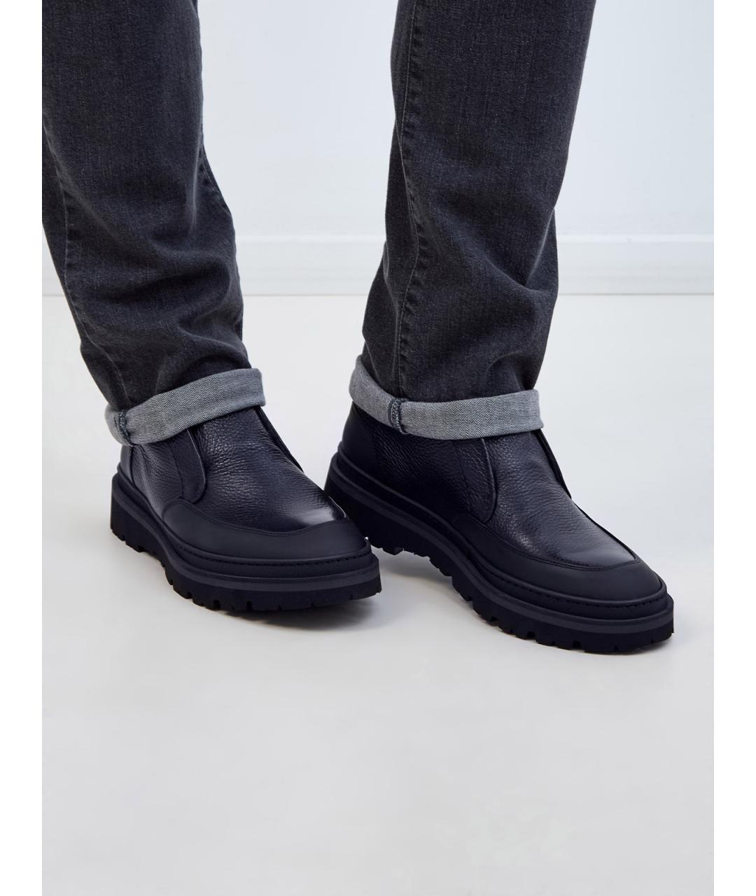 BARRETT Черные кожаные лоферы, фото 2