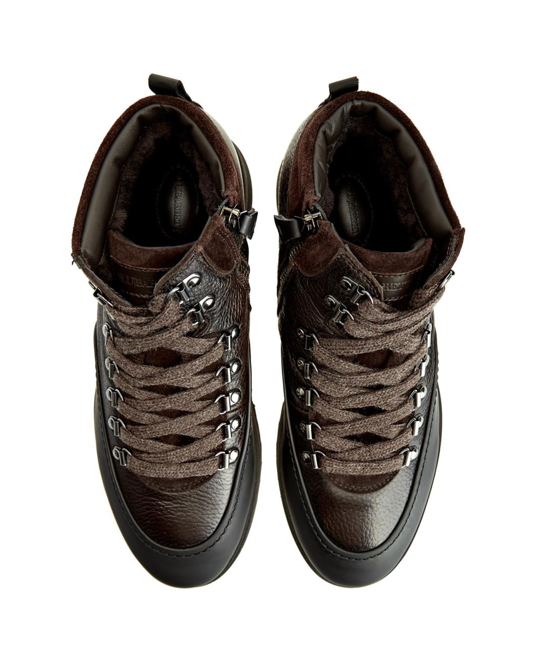 BARRETT Коричневые кожаные высокие ботинки, фото 6