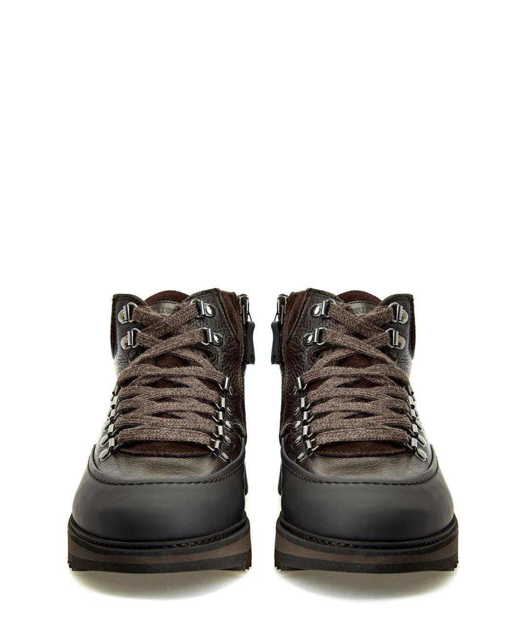 BARRETT Коричневые кожаные высокие ботинки, фото 5