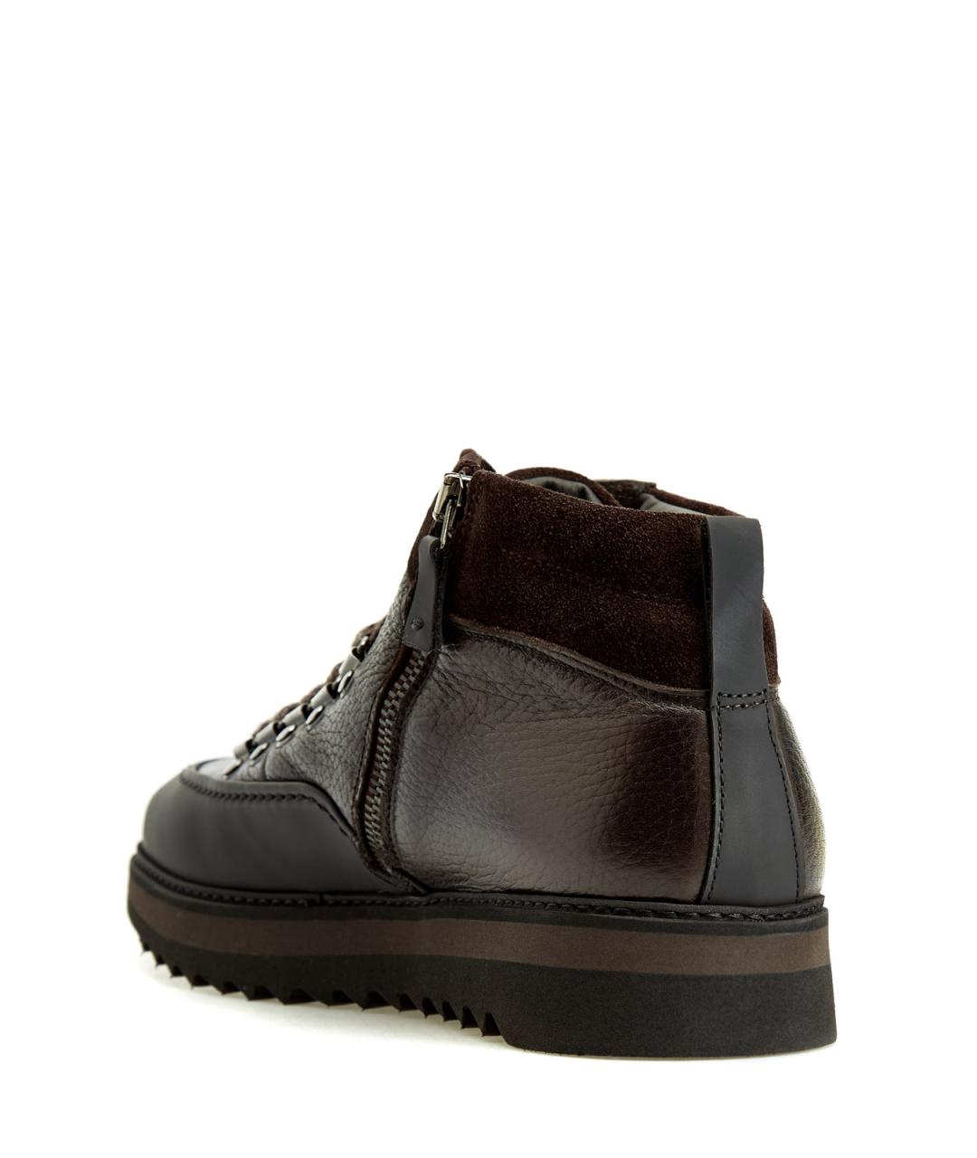 BARRETT Коричневые кожаные высокие ботинки, фото 4