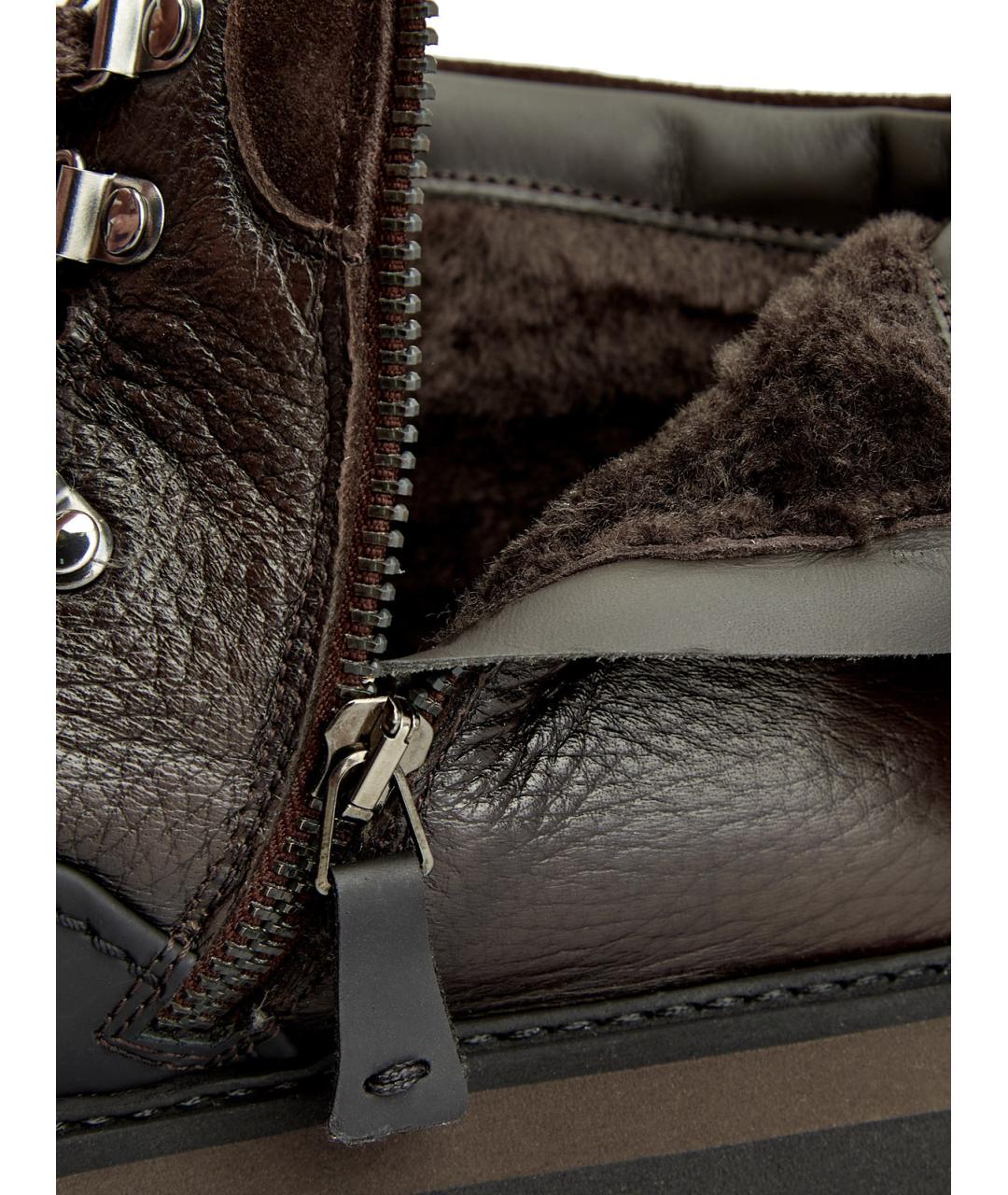 BARRETT Коричневые кожаные высокие ботинки, фото 7