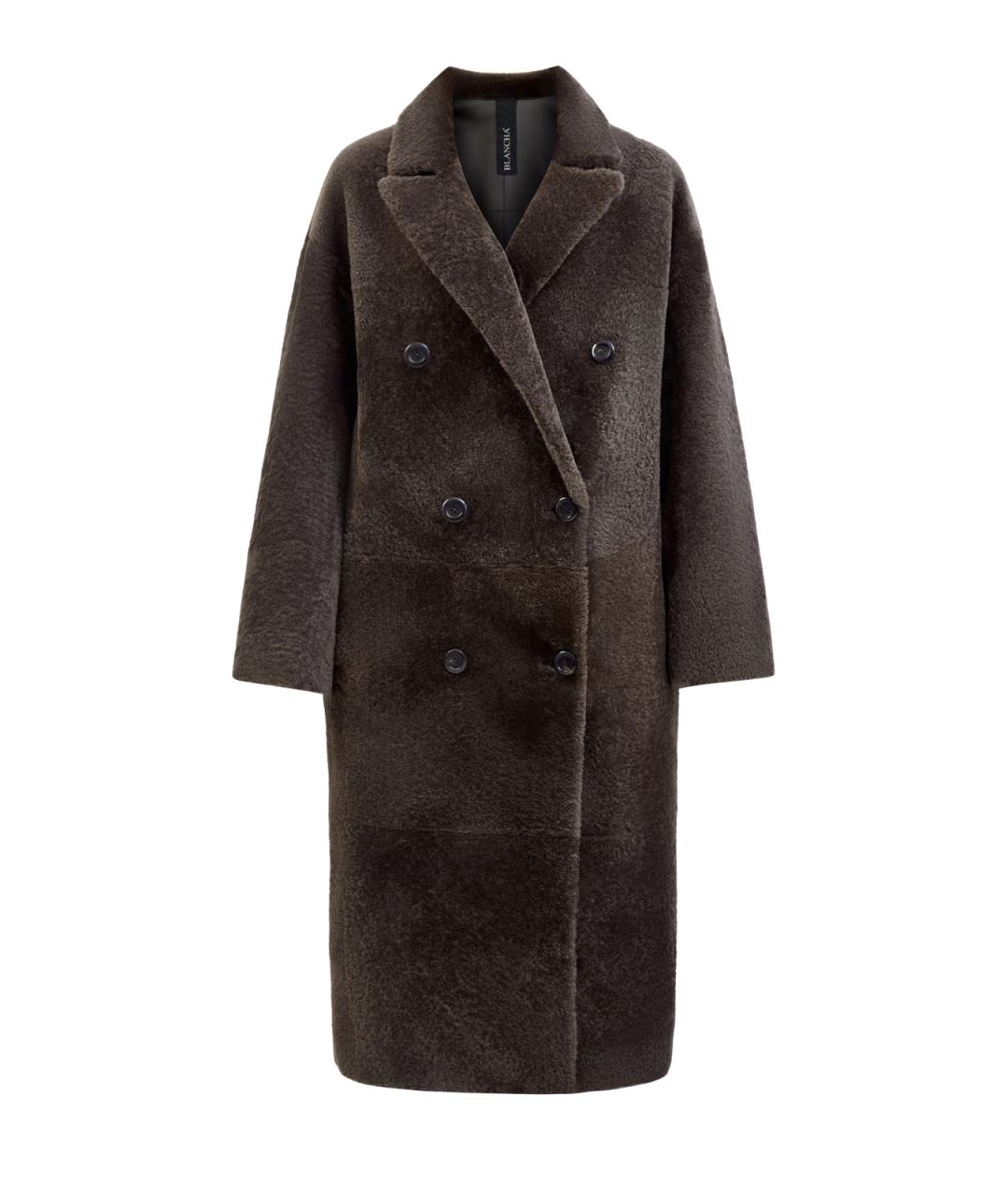 BLANCHA Коричневая меховая дубленка, фото 1