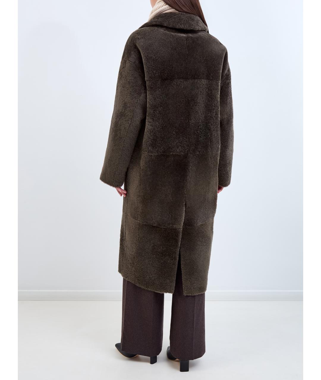 BLANCHA Коричневая меховая дубленка, фото 4