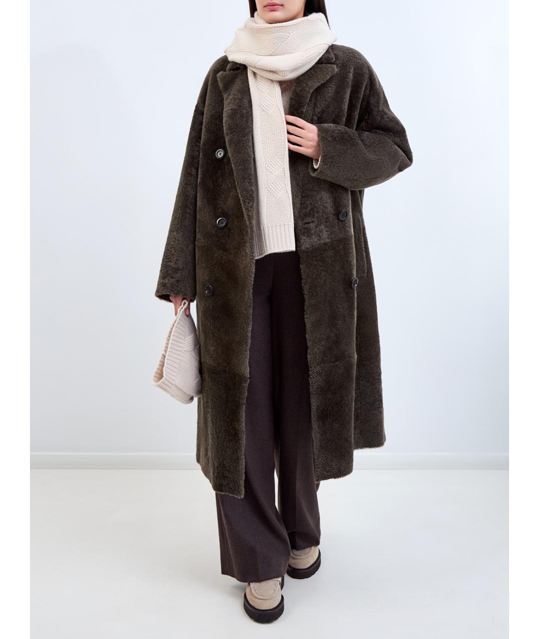 BLANCHA Коричневая меховая дубленка, фото 2