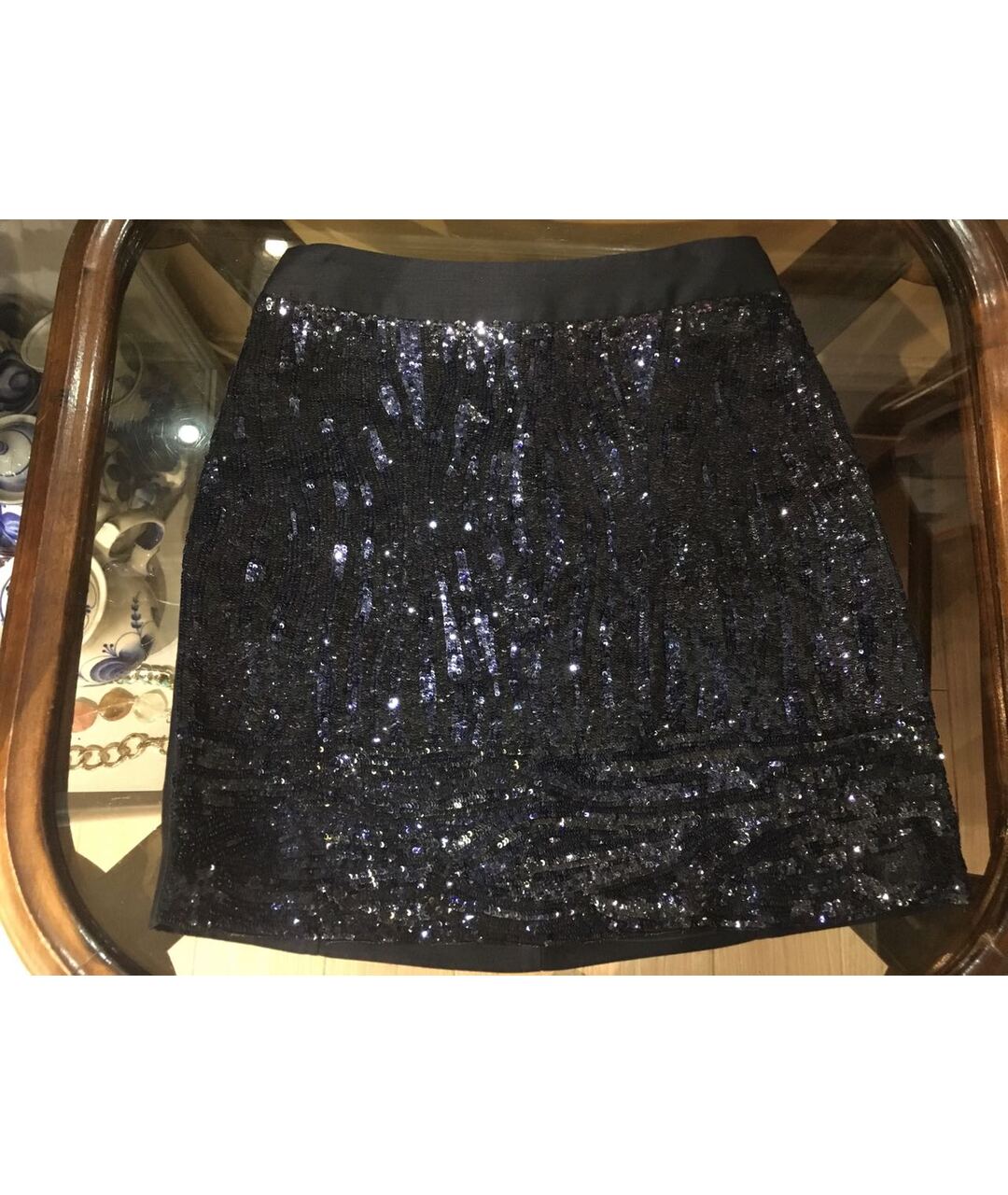ALESSANDRO DELL'ACQUA Черная шелковая юбка мини, фото 9