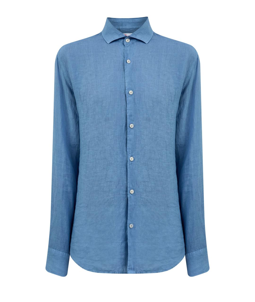 MC2 SAINT BARTH Синяя льняная кэжуал рубашка, фото 1