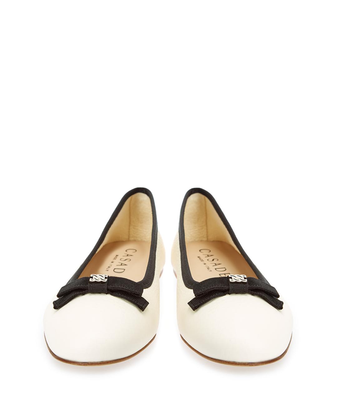 CASADEI Белые кожаные балетки, фото 5