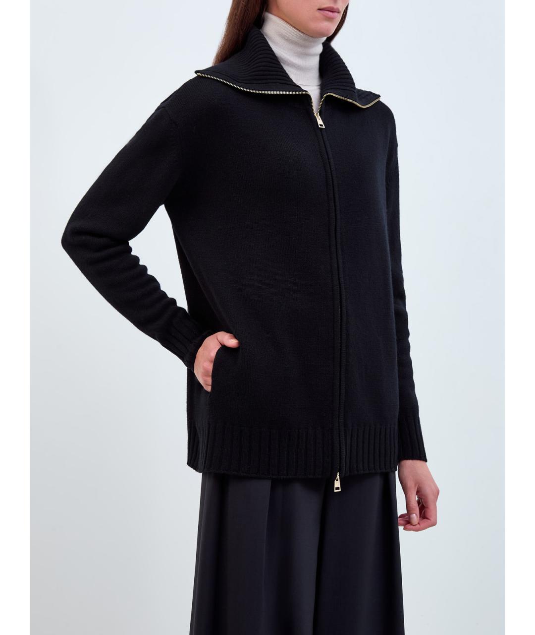 LORENA ANTONIAZZI Черный шерстяной кардиган, фото 3
