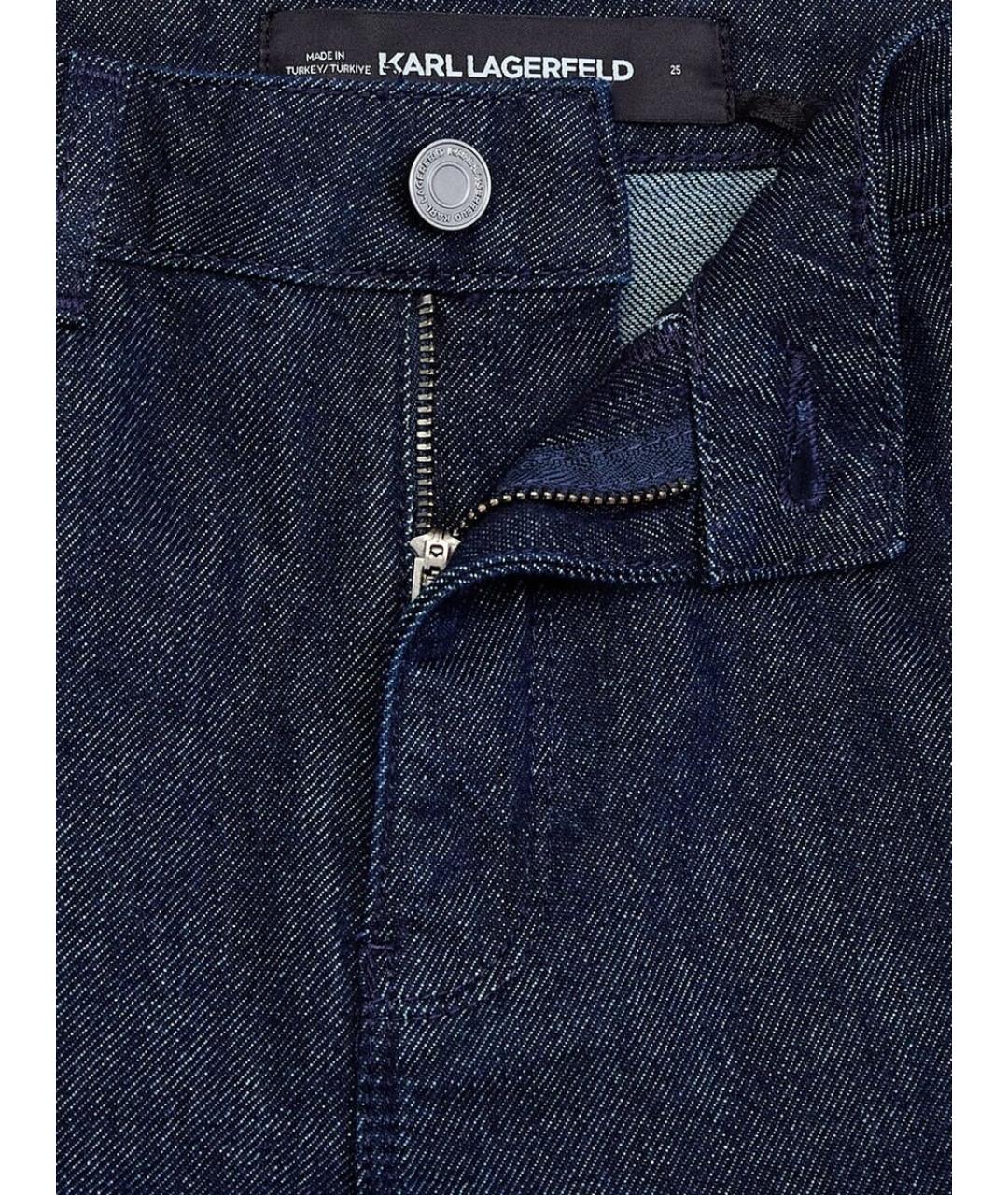 KARL LAGERFELD Синие хлопковые джинсы клеш, фото 6