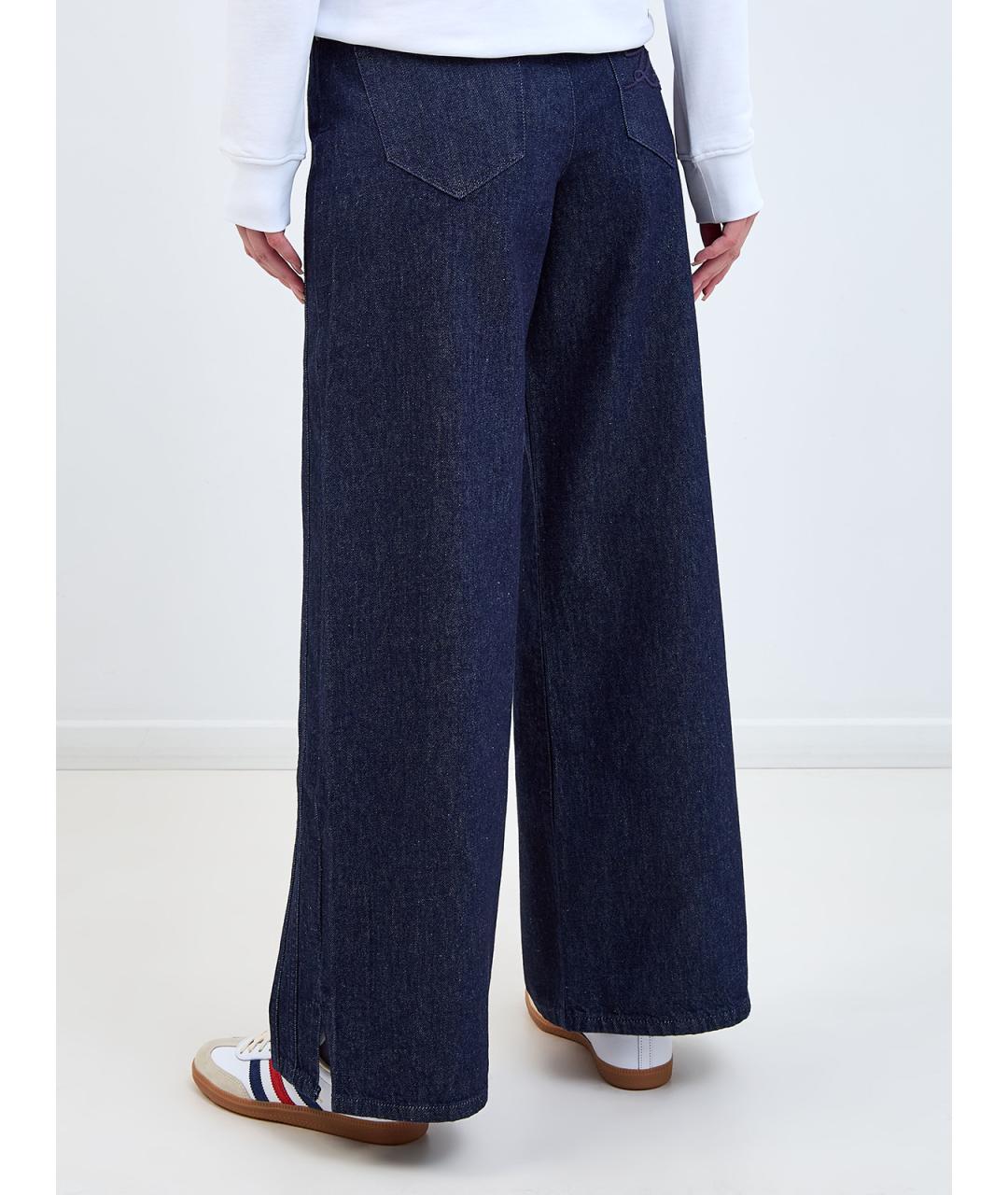 KARL LAGERFELD Синие хлопковые джинсы клеш, фото 4