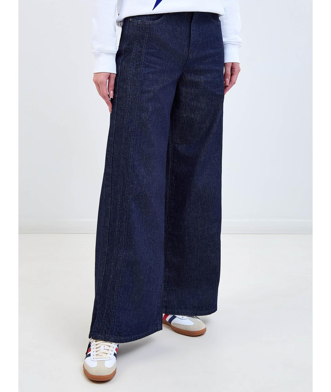 KARL LAGERFELD Синие хлопковые джинсы клеш, фото 3