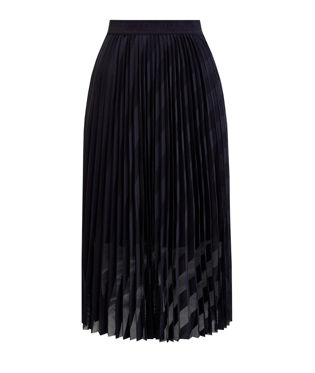 KARL LAGERFELD Черная полиэстеровая юбка миди, фото 1