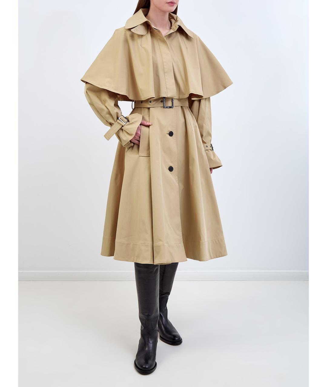 KARL LAGERFELD Бежевый полиэстеровый тренч/плащ, фото 4