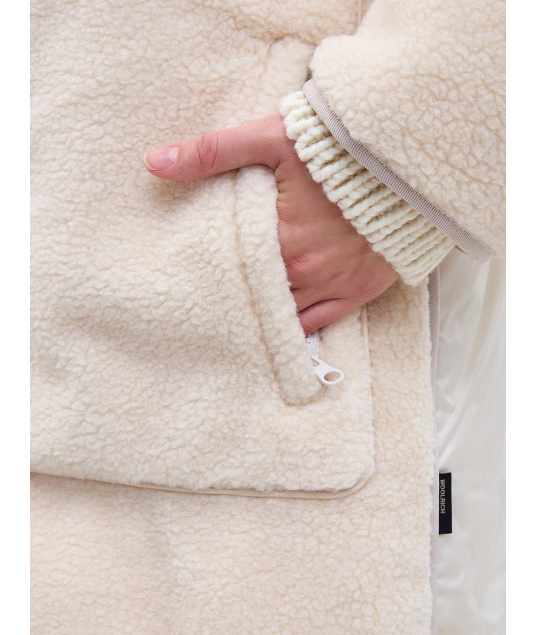 WOOLRICH Бежевый полиэстеровый пуховик, фото 5