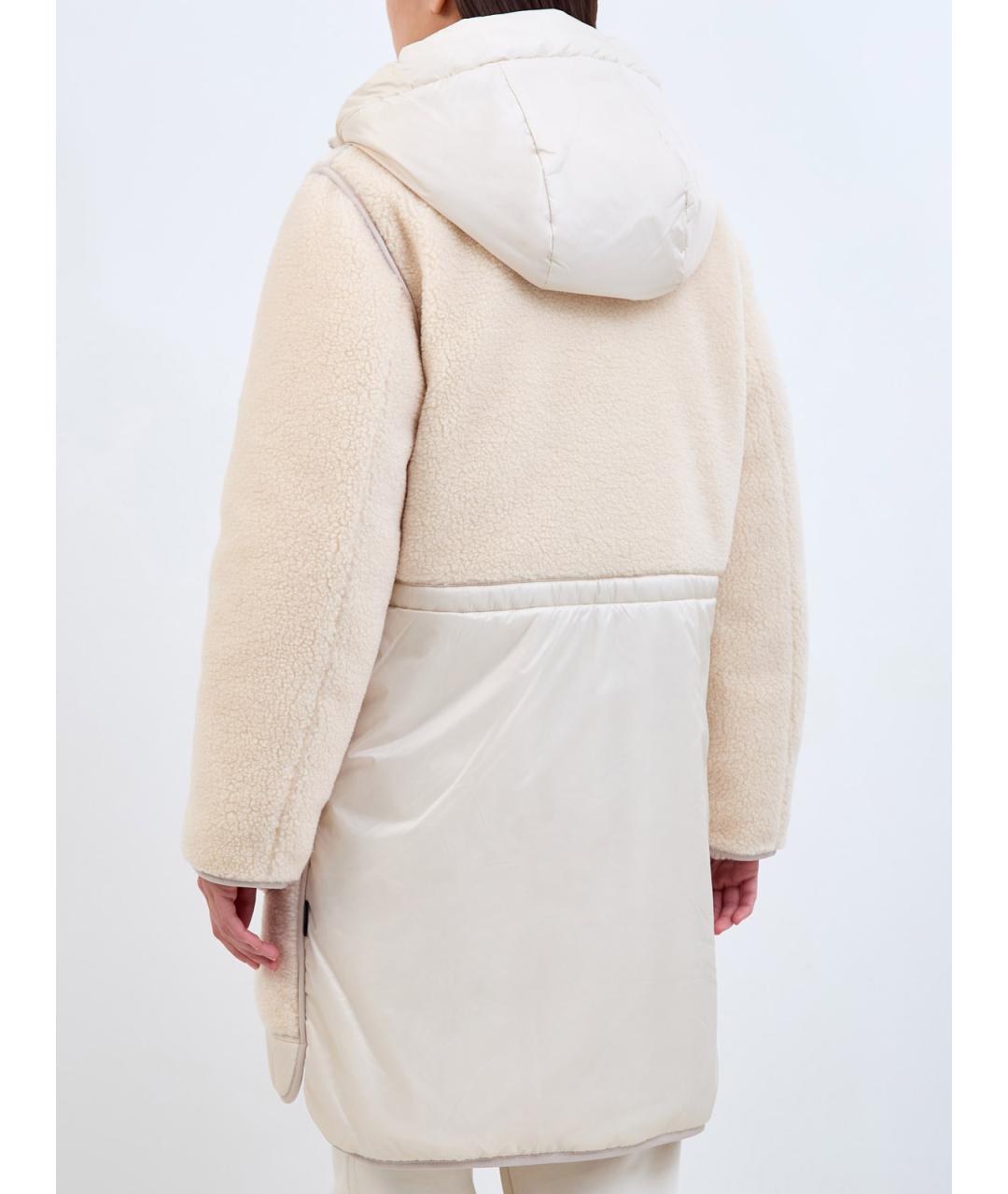 WOOLRICH Бежевый полиэстеровый пуховик, фото 4