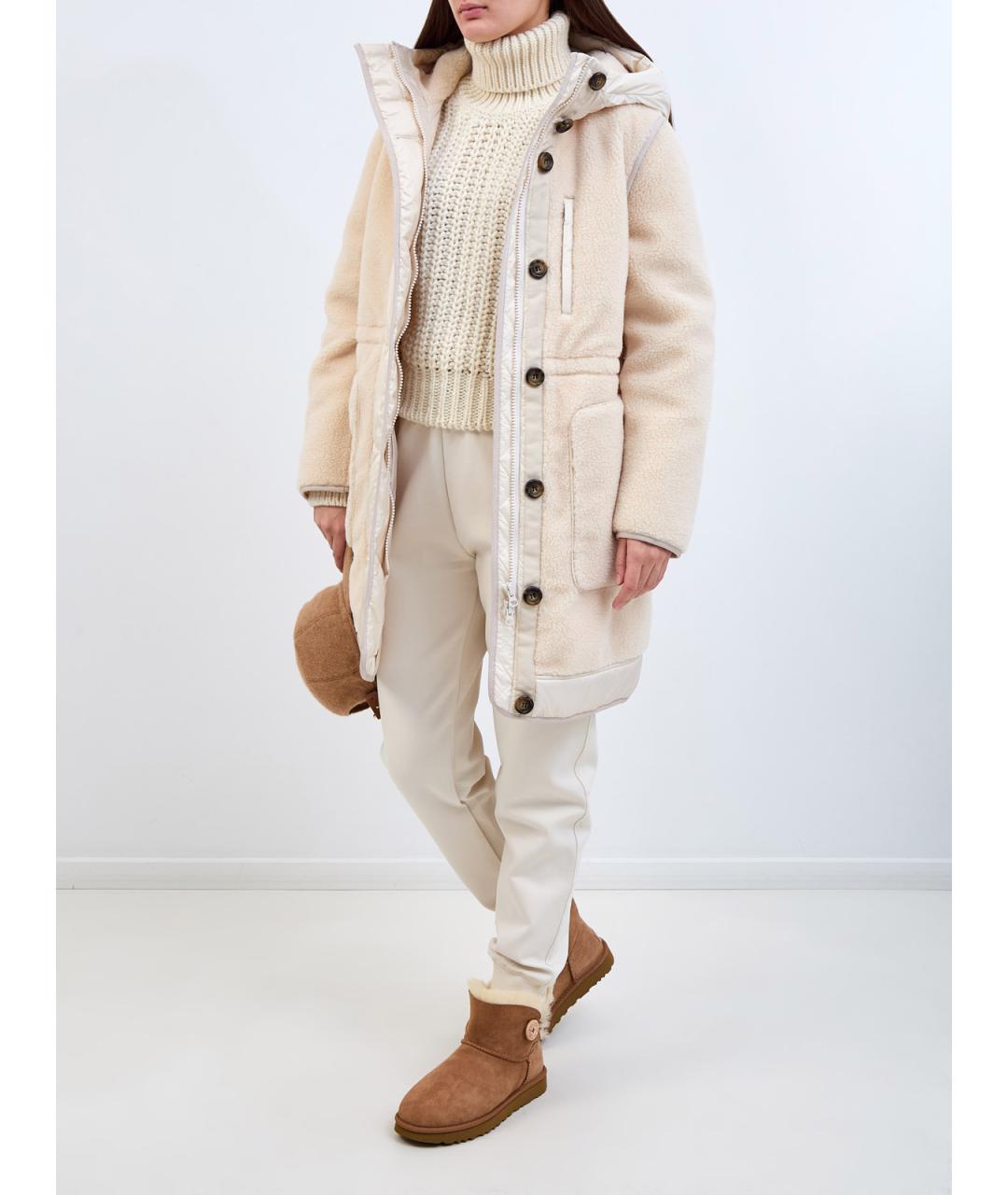 WOOLRICH Бежевый полиэстеровый пуховик, фото 2