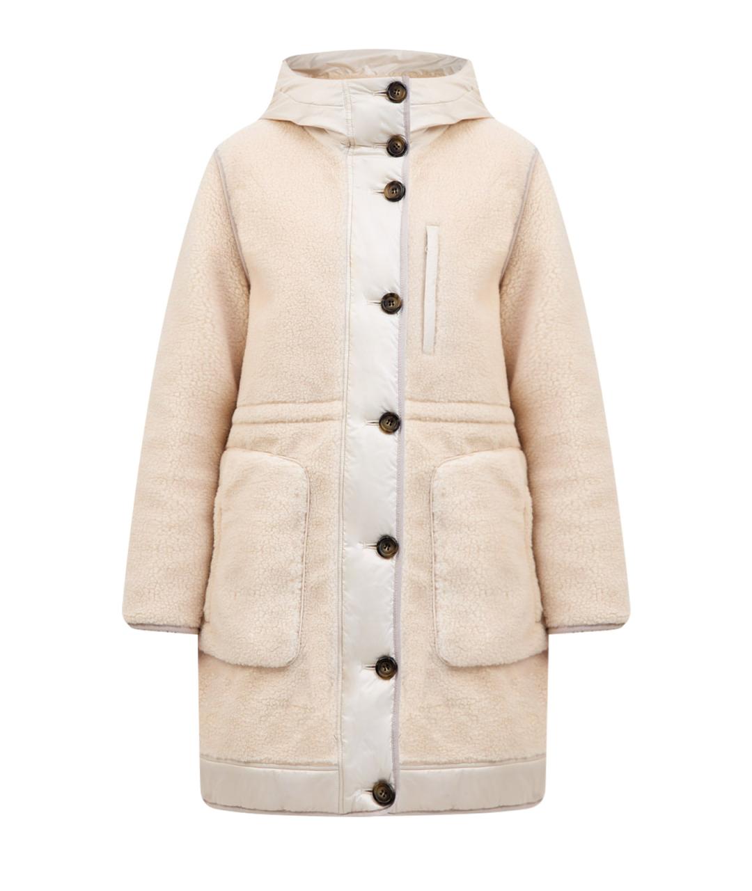 WOOLRICH Бежевый полиэстеровый пуховик, фото 1