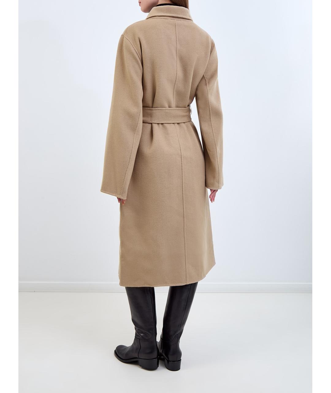 KARL LAGERFELD Бежевое шерстяное пальто, фото 4