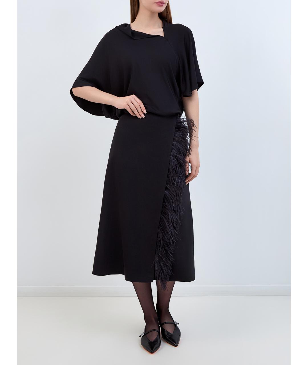 YVES SALOMON Черная вискозная блузы, фото 2