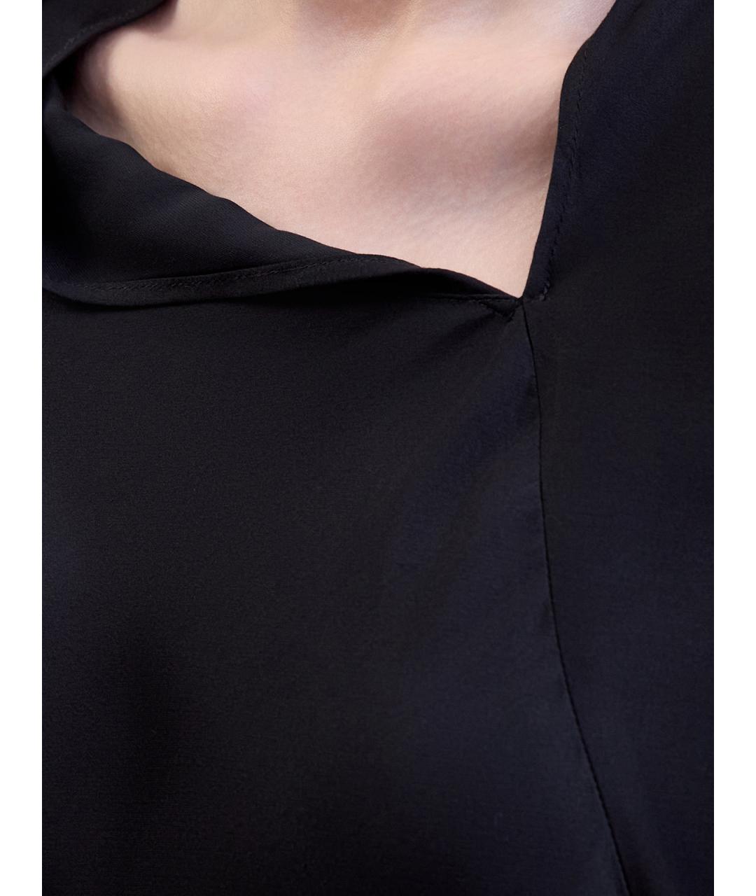 YVES SALOMON Черная вискозная блузы, фото 5