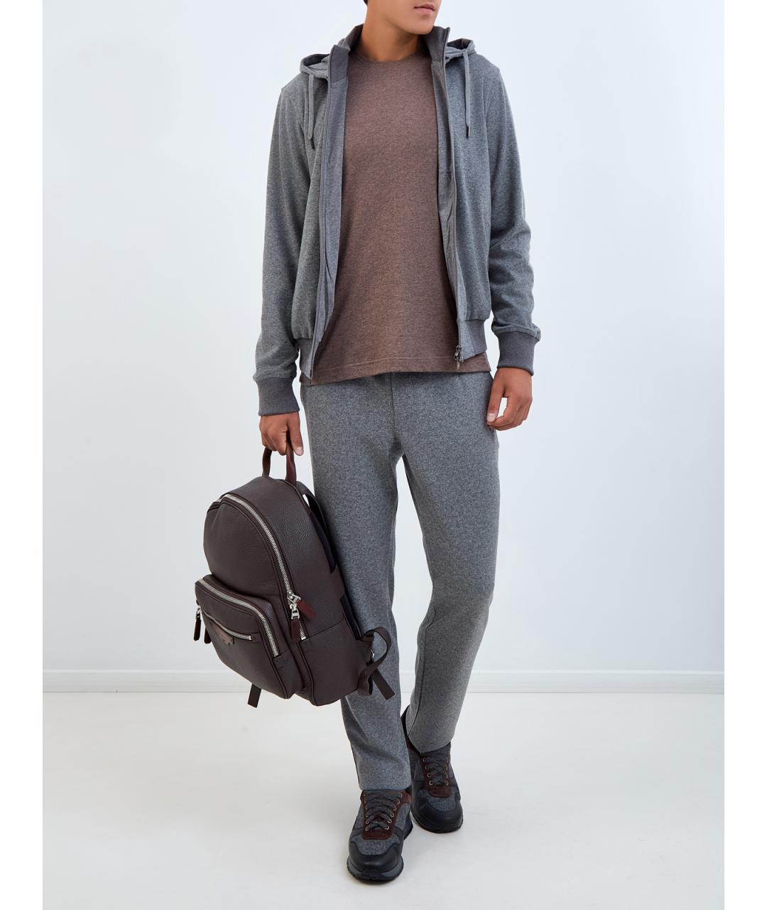 CAPOBIANCO Серые повседневные брюки, фото 2