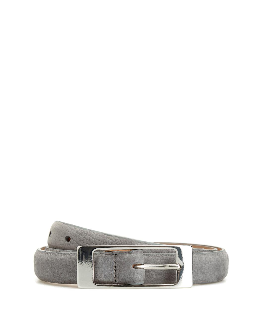 PESERICO Серый кожаный ремень, фото 1