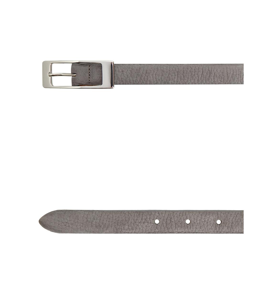 PESERICO Серый кожаный ремень, фото 3