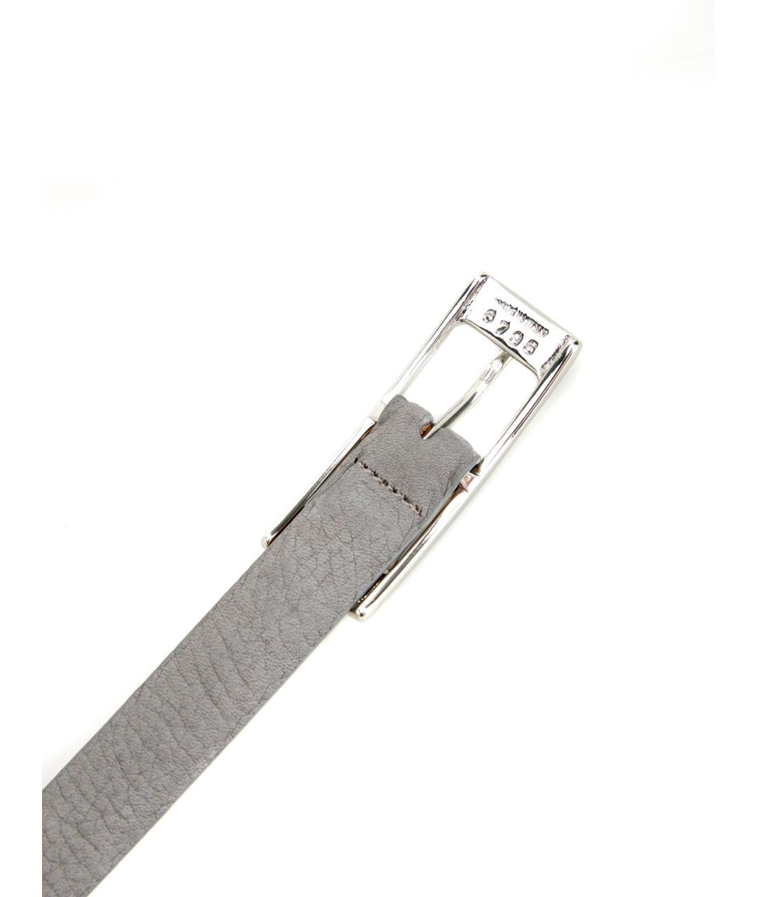 PESERICO Серый кожаный ремень, фото 5