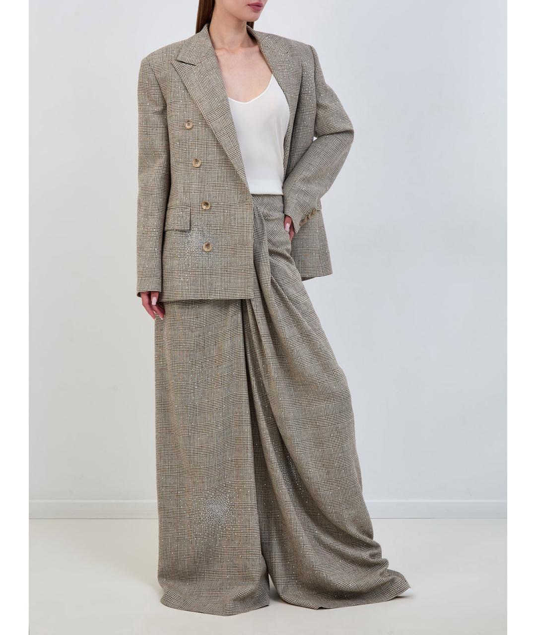 GIUSEPPE DI MORABITO Бежевый хлопковый жакет/пиджак, фото 2