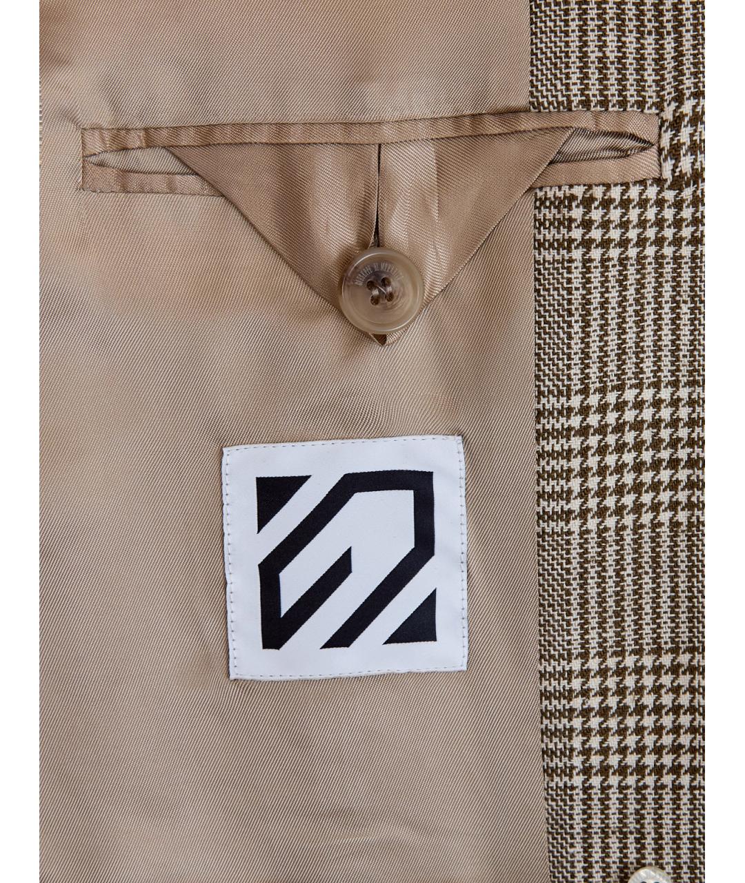 GIUSEPPE DI MORABITO Бежевый хлопковый жакет/пиджак, фото 6