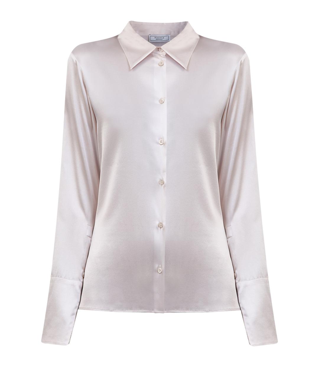 PESERICO Бежевая шелковая блузы, фото 1