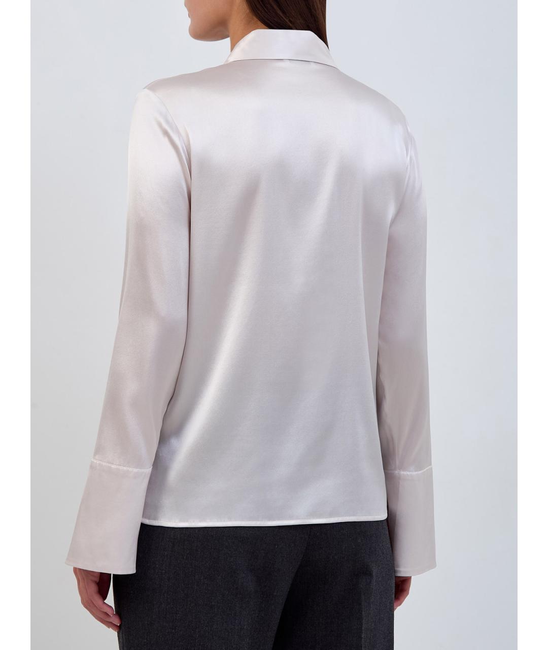 PESERICO Бежевая шелковая блузы, фото 4